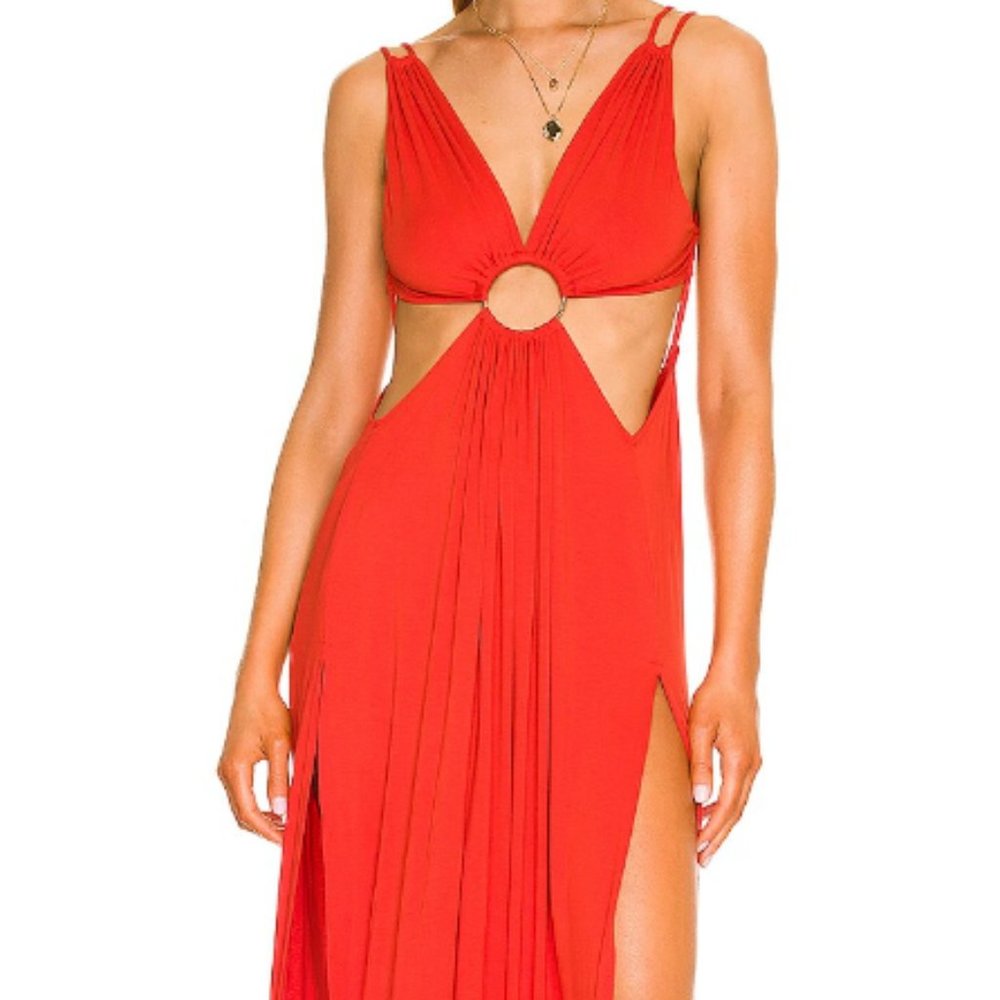 Indah Zoe Maxi Dress Red